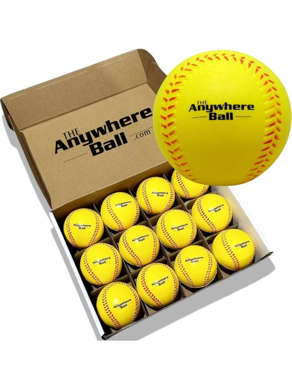 Soft Foam Baseball Training Balls - 12 Pack for Indoor & Outdoor Practice